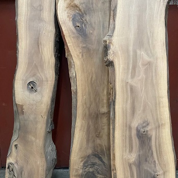 TAVOLA NOCE CANALETTO 24MM CORTECCIA PIALLATA 1 LATO