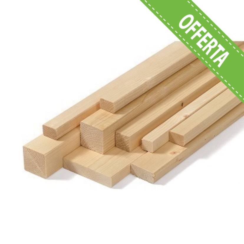 LISTELLO ABETE PIALLATO 43X43MM 2MT 4PZ. PROMO