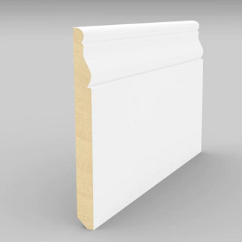 BATTISCOPA TUDOR 120X14MM 2,4MT (P1302) LACCATO BIANCO