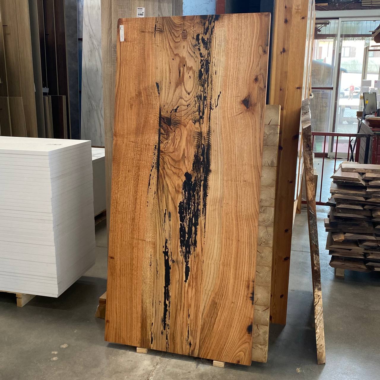 TAVOLA ROVERE USA STUCCATA OLIATA 1880X850X45MM
