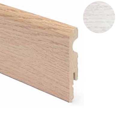 BATTISCOPA MDF ROVERE SBIANCATO 10X65MM 2,4MT